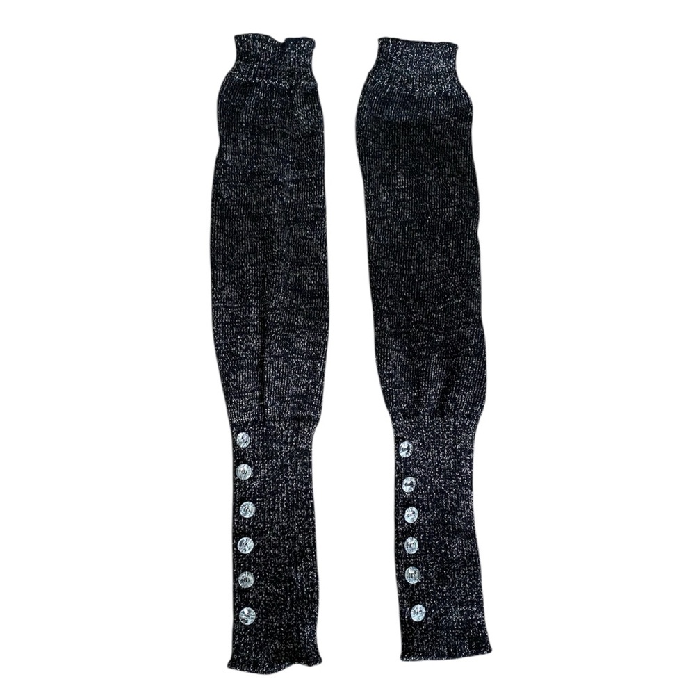 Leg Warmers Dark Gray Rhinestones
